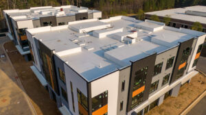 multifamily building with TPO roofing system